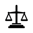 Минималистичная иконка сдержанного юридического стиля для оформления визиток адвокатов в типографии Печать Визиток